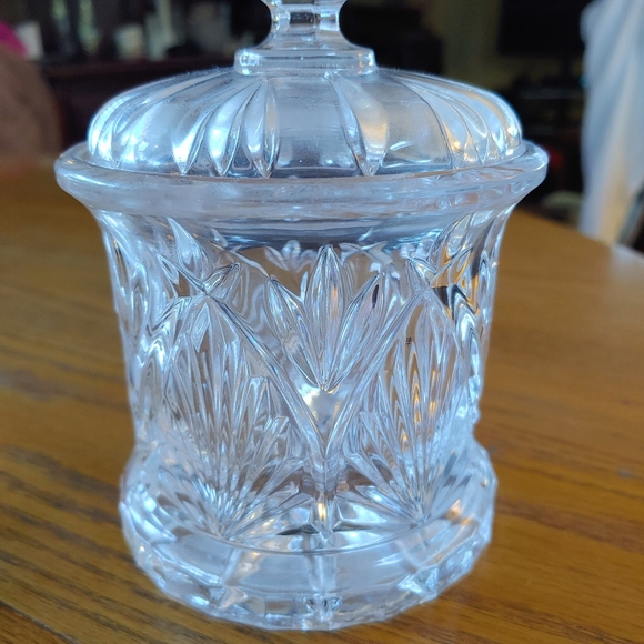 Lead Crystal Accent Sugar Bowl with Cover - Picture 7 of 10